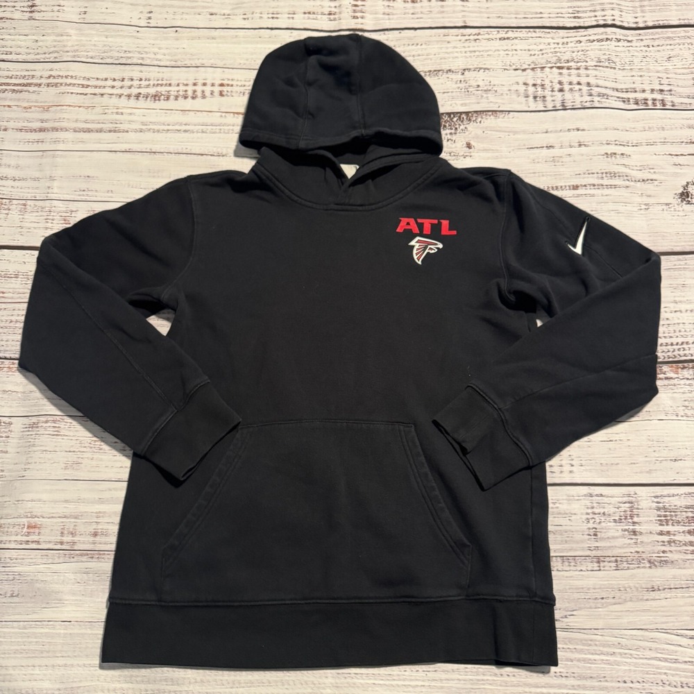 Nike Atlanta Falcons NFL Hoodie Hooded Sweatshirt Black Youth Size XL